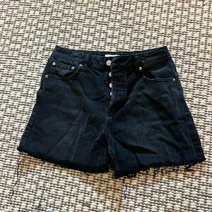 Black Jean Shorts